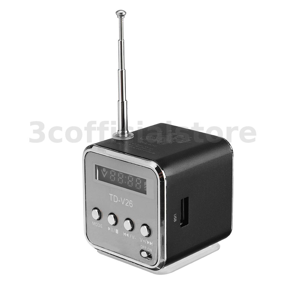 เครื่องเล่นเพลง MP3 วิทยุ FM แบบพกพา ขนาดเล็ก รองรับการ์ด TF USB ...