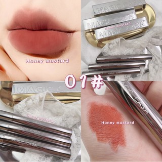 รูปภาพขนาดย่อของพร้อมส่ง ส่งจากไทย Magic casa Lipstick สิ่นค้าใหม่ ลิปสติก กันน้ำ น่าระ สไตล์เกาหลี 6สีลองเช็คราคา