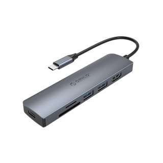 [ออก E-TAX ลดหย่อนภาษีได้] ORICO MC-U601P 6In1 USB C USB3.1 TYPE C Hub HDMI 4K 30Hz,PD3.0,Card Read SD/TF3.0,USB3.0 Port