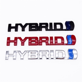 3 รูปแบบ 3D HYBRID โลโก้รถสติกเกอร์ติดตั้งโลหะตราสัญลักษณ์รูปลอกประดับยนต์ For Toyota Prius Camry Crown Auris Rav4