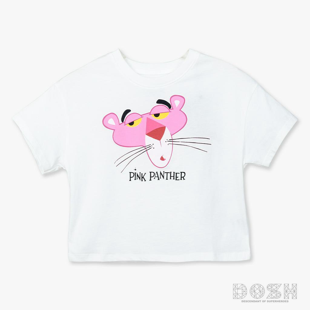 dosh-girls-cropped-tops-pink-panther-เสื้อยืดทรงครอป-เด็กผู้หญิง-9fppgt1001-ow