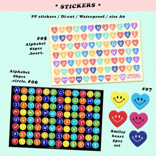 🌈PP stickers DICUT 🌷 A-Z สติ๊กเกอร์ ไดคัท กันน้ำ พร้อมส่ง ขนาด10x15cm ตกแต่งได้ทุกพื้นผิว