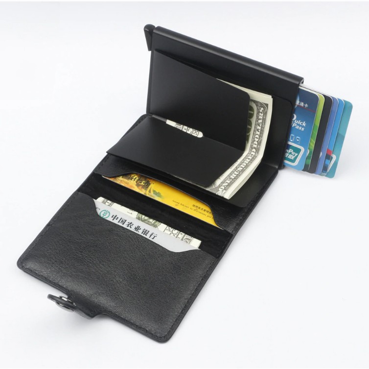 ภาพหน้าปกสินค้า(พร้อมส่ง) กระเป๋าสตางค์ กระเป๋าตัง กระเป๋าใส่บัตร มีช่องใส่บัตร RFID ป้องกันการขโมยข้อมูล ใบเล็ก จากร้าน nukkaku บน Shopee