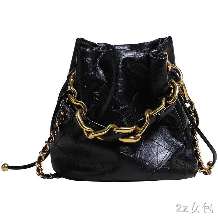กระเป๋าสะพายข้างพร้อมส่งจ้า-chain-rhombus-mini-bucket-bag-messenger-bag-women-กระเป๋า