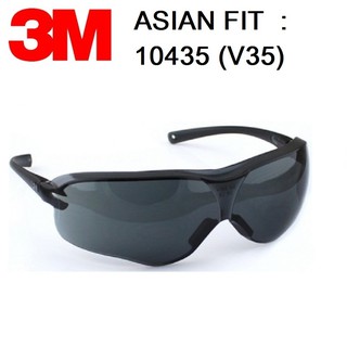 3M แว่นตานิรภัย safety รุ่น Virtua Asian Fit V35 เลนส์โพลีคาร์โบเนต กันฝ้า(สีดำ)