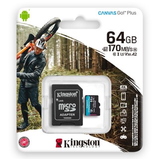 Kingston Micro SD Card V30 ( SDCG3 ) 64GB 128GB 256GB 170Mb/s [กล้องโดรนและกล้องวิดีโอ 4K]