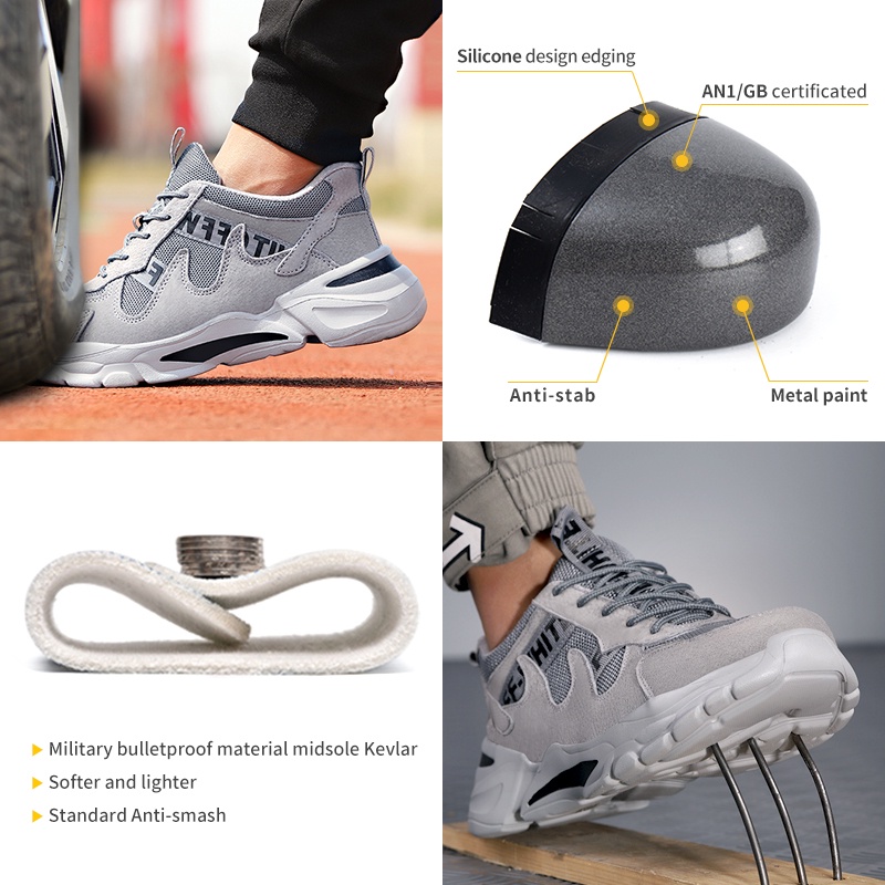 ภาพหน้าปกสินค้ารองเท้าเซฟตี้/รองเท้าผู้ชายหัวเหล็ก จากร้าน tulldent.safetyshoes บน Shopee