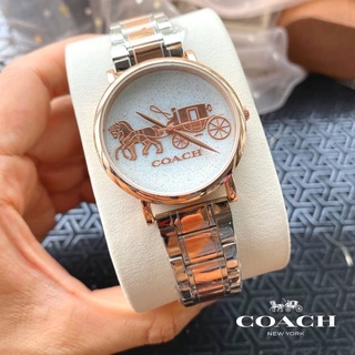 ภาพหน้าปกสินค้านาฬิกาโค้ช Coach Watch  ขอบเรียบ หน้ารถม้า บริการเก็บเงินปลายทาง  นาฬิกาผู้หญิง นาฬิกาข้อมือผญ นาฬิกาข้อมือผู้หญิง ที่เกี่ยวข้อง