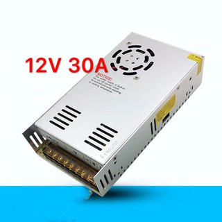 ราคาและรีวิวSwitching Power Supply สวิตชิ่งเพาเวอร์ซัพพลาย 12V 30A 360W(สีเงิน)