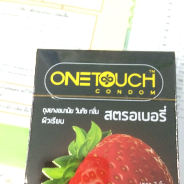 ถุงยางอนามัย-onetouch-strawberry-วันทัช-สตรอเบอรี่