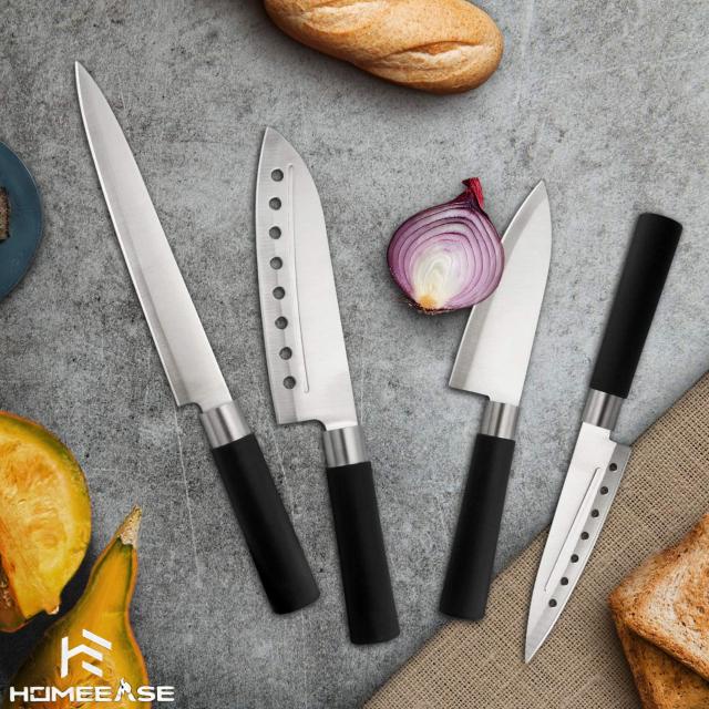 homeease-kitchen-knife-ชุดมีดมืออาชีพเซท-4-ขนาด-สำหรับแม่บ้านพ่อบ้าน-ใช้สับ-หั่น-สไลด์-เนื้อ-ซอยหั่นผัก-ได้อย่างรวดเร็ว