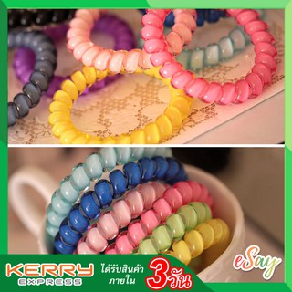 🎀พร้อมส่ง🎀 ยางรัดผม สปริง น่ารัก กำไลข้อมือ สร้อยข้อมือ สีเยอะมาก 18 สี เครื่องประดับ สไตล์เกาหลี กิ๊ฟช็อป ยางมัดผม