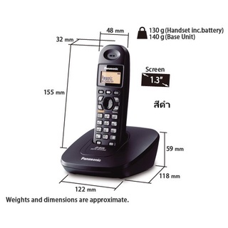 ภาพขนาดย่อของภาพหน้าปกสินค้าPanasonic โทรศัพท์ไร้สาย รุ่นKX-TG3611BX ระบบดิจิทัล2.4 GHz รองรับบริการ Caller ID จากร้าน jiamkimha บน Shopee