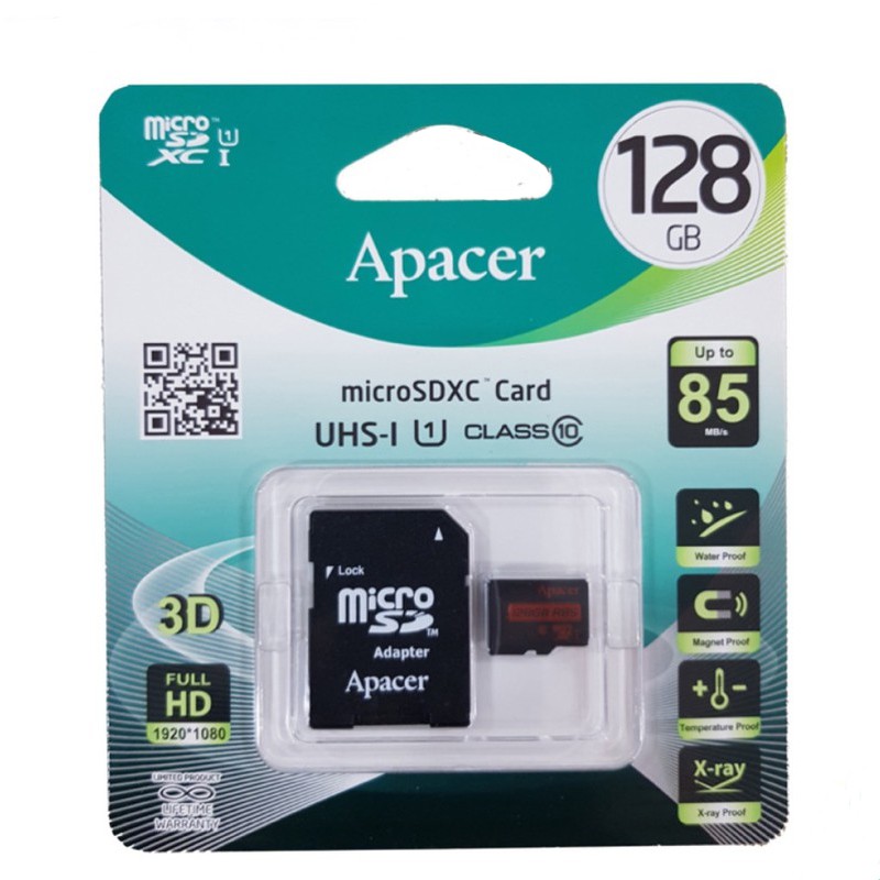 Apacer MicroSDXC UHS-I Class10 (เมมโมรี่การ์ด) 128GB(Apacer ...