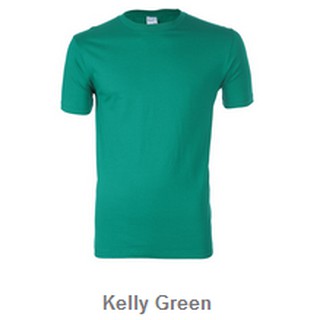 เสื้อยืดสีพื้น KELLY GREEN ( สีเขียวฟ้า )