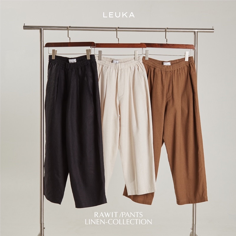 ภาพหน้าปกสินค้าLeuka pants linen collection จากร้าน rawit.official บน Shopee