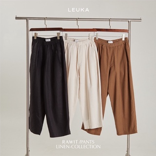 ภาพขนาดย่อของภาพหน้าปกสินค้าLeuka pants linen collection จากร้าน rawit.official บน Shopee