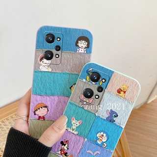 In Stock Classic Cartoon Case เคส Realme GT Neo 3 3T Neo 2 GT 2 Pro Casing Colorful Lattice Pattern Lens Protection Anti-fall Soft Case Back Cover เคสโทรศัพท์