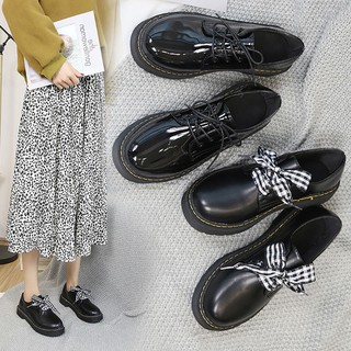 สินค้า ลูกไม้โลลิต้ารองเท้าเดียวรองเท้านักเรียนวิทยาลัยสไตล์รองเท้าหนังขนาดเล็กหญิงหญิง ins ย้อนยุคเก๋หนาด้านล่างญี่ปุ่นน้องสาว