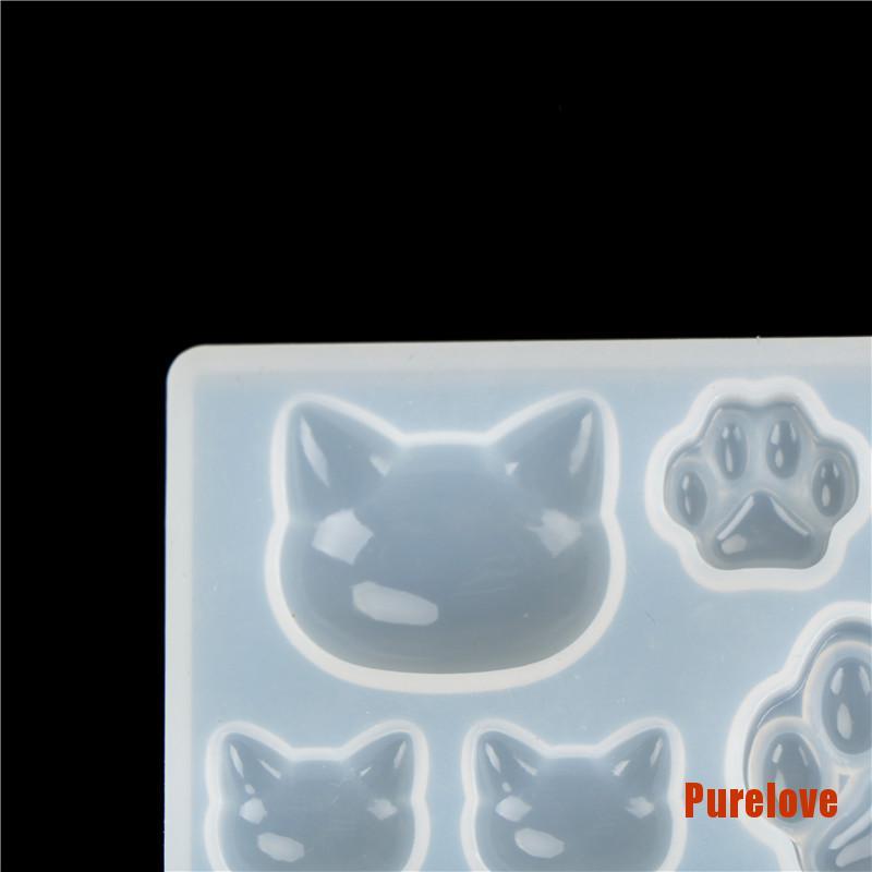purelove-แม่พิมพ์ซิลิโคนเรซิ่น-รูปใบหน้าแมว-สําหรับทําเครื่องประดับ