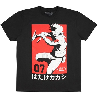 เสื้อยืดโอเวอร์ไซส์เสื้อยืด พิมพ์ลาย Naruto Shippuden Hatake Kakashi Leader Of Team 07 สําหรับผู้ชายS-3XL