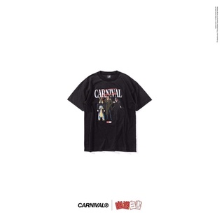 เสื้อยืดผ้าฝ้ายพิมพ์ลายCARNIVAL® x YUYU HAKUSHO TEAM TOGURO T-SHIRT BLACK คนเก่งฟ้าประทาน