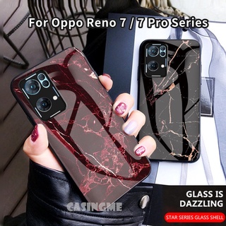 เคสโทรศัพท์มือถือกระจกนิรภัย กันกระแทก สําหรับ Oppo Reno7 5G Reno 7Pro Slim Phone Case 7 SE Z Pro 7Z 6 4G 5G OppoReno7 Oppo Reno7Pro