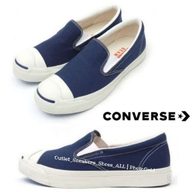 Converse x Beams Jack Purcell Slip On Navi Blue SALE Shopee Thailand