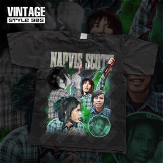 T-shirt  เสื้อวง Napvis Scott 🔥🔥🔥 ป้าย Hiptrack จะเป็นตะเข็บเดี่ยวผ้าหนาคอหนา สกีนใหญ่ สวย!!!S-5XL