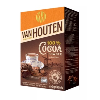 VAN HOUTEN COCOA POWDER 400G.แวน ฮูเต็น 400กรัม โกโก้ผง 100%.