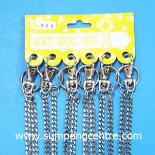 สินค้า พวงกุญแจก้ามปูมีโซ่ no:041 (6 ชิ้น),  Hook keychains with shackles no:041 (6 pieces)