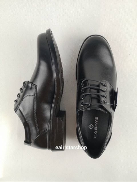 รองเท้าหนังดำ-รองเท้าคัทชูชาย-ทรงหัวมน-ca301-black