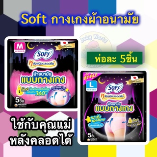 [ห่อละ5ชิ้น]Sofy โซฟี หลับสนิทตลอดคืน ผ้าอนามัย แบบกางเกง M,L,XL 5 ชิ้น