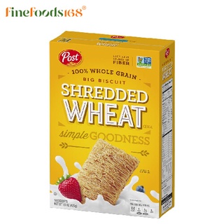 โพสท์ ข้าวสาลีชนิดชิ้นฝอย 15 ออนซ์ (425 กรัม) Post Shredded Wheat 15 Oz.( Big Biscuits)