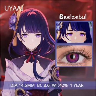 Uyaai คอนแทคเลนส์ สีม่วง สําหรับคอสเพลย์ Beelzebul 2 ชิ้น