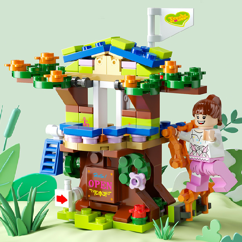 chengmei-ของเล่นตัวต่อเลโก้-ธีมสาวน้อย-สวนสนุก-ม้าหมุน-บ้านต้นไม้-ช้อปปิ้ง-ถนน-บรรจุสวยงาม-ของขวัญวันเกิด