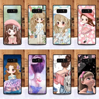 เคส Samsung Note 8 ลายการ์ตูนผู้หญิง ขอบนิ่มหลังแข็ง เคสมือถือ เคสโทรศัพท์ Case เคส TPU ขอบนิ่มหลังแข็ง ไม่ขูดตัวเครื่อง