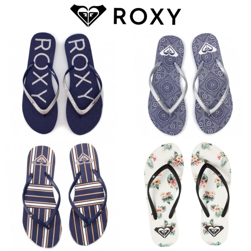 ของแท้-roxy-รองเท้าแตะแบบหนีบ-แบรนด์ดัง