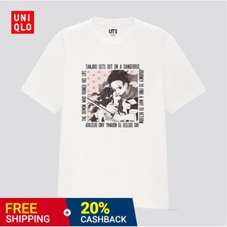 Ut Uniqlo เสื้อยืดแขนสั้น พิมพ์ลายมังงะ สําหรับผู้ชาย และผู้หญิง (ชุด Demon Slayer)S-5XL