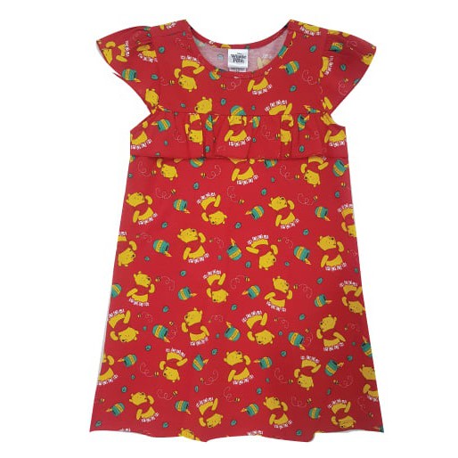 เสื้อผ้าเด็กลิขสิทธิ์แท้พร้อมส่ง-เด็กผู้หญิง-winnie-the-pooh-ชุด-dress-dws127-106a
