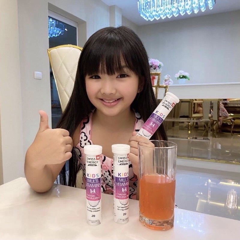 วิตามินเม็ดฟู่แคลเซียมผสมวิตามินรวม-สำหรับเด็ก-kids-calcium-multivitamin-swiss-energy