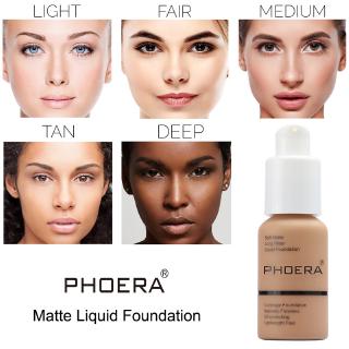 PHOERA มูลนิธิฐานแต่งหน้าคุ้มครองเต็มรูปแบบเคลือบยาวนาน Shade สีสัน