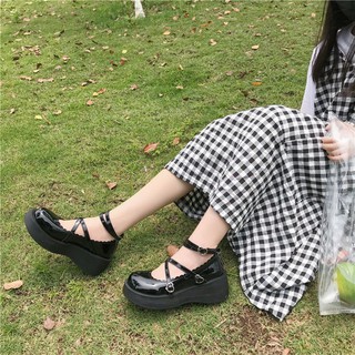 สินค้า เค้กฟองน้ำ ก้นหนา โลลิต้า เล็ก รองเท้าหนัง หญิงชาวญี่ปุ่น JK เหมือนกัน หัวโต ตุ๊กตา หัวกลม น่ารัก น้องสาวที่อ่อนนุ่ม เพิ
