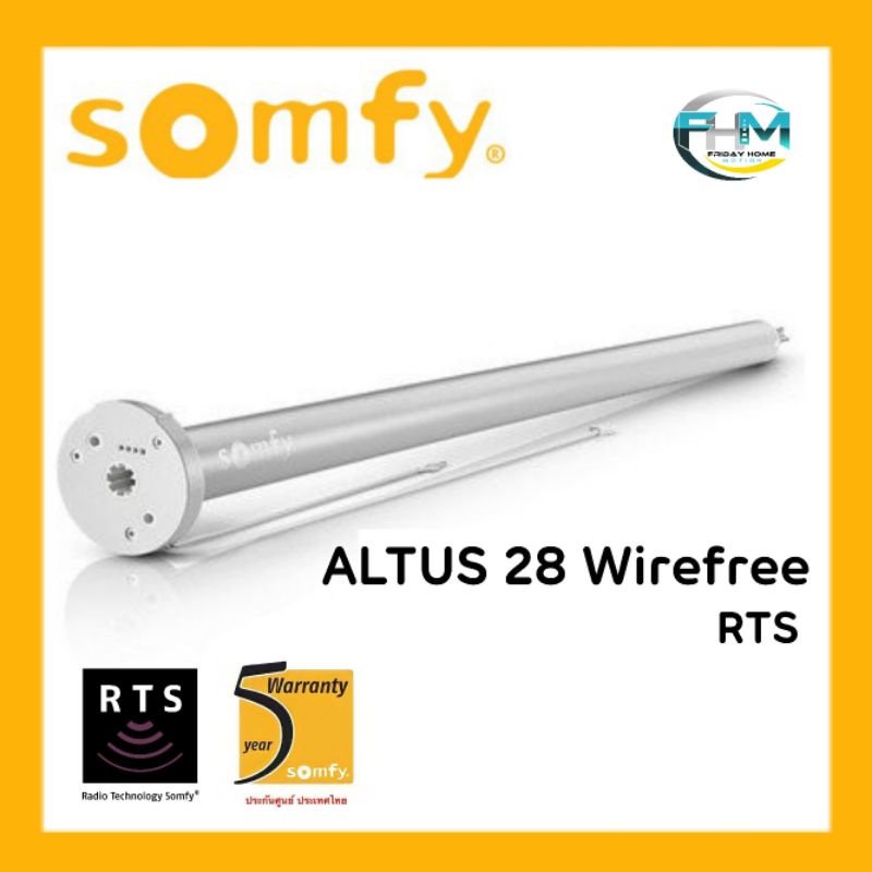 SOMFY (ซอมฟี่) ALTUS 28 wirefree RTS มอเตอร์มู่ลี่ จากประเทศฝรั่งเศส ...