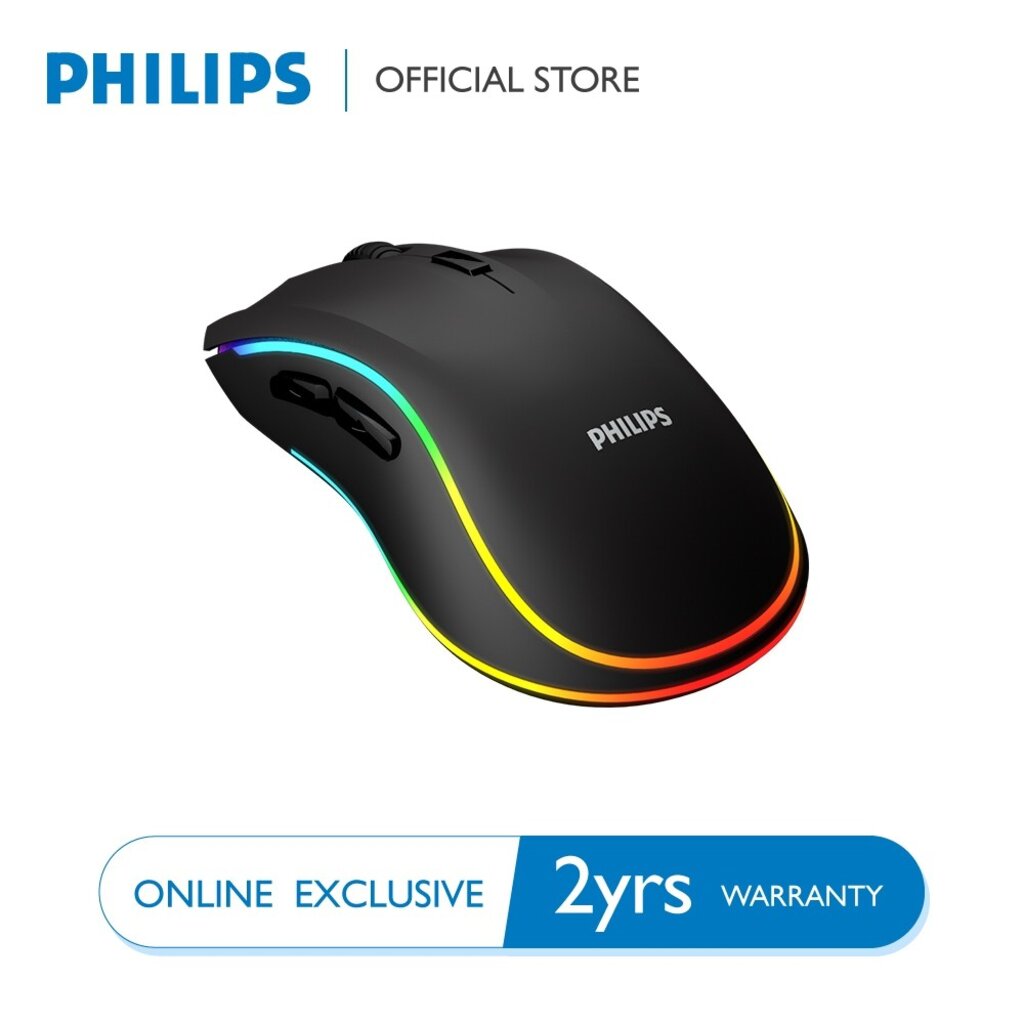 ภาพสินค้าเมาส์เกมมิ่ง Philips SPK9403B 7D RGB ปรับDPIได้ จากร้าน comamg บน Shopee ภาพที่ 6