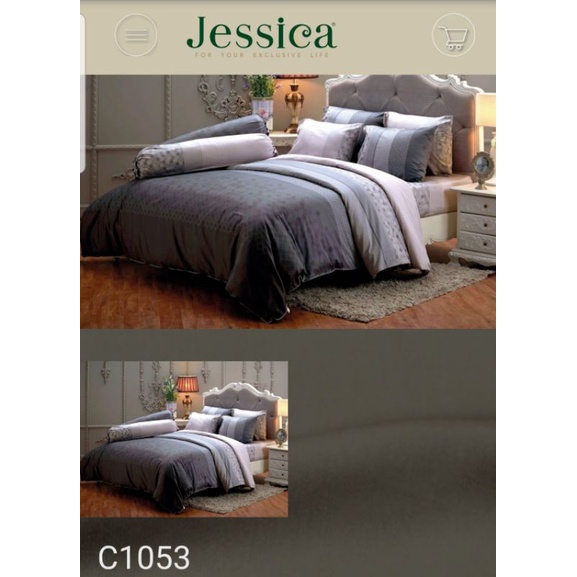 ผ้าปูที่นอนไม่รวมนวม เจสสิก้า คอตตอน ซิลค์ชายน์(Jessica) พิมพ์ลาย ไหม ...