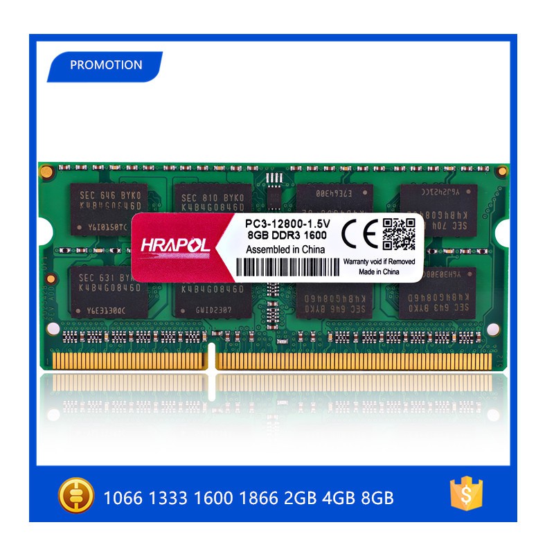 ราคาและรีวิวRAM หน่วยความจำ DDR3 DDR3L 2GB 4GB 8GB 1066mhz 1333mhz 1600mhz 1866mhz 1066 1333 1600 1866 SO-DIMM สำหรับแล็ปท็อป