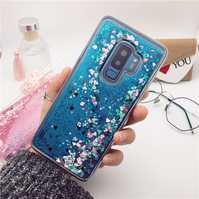 เคสเคสโทรศัพท์มือถือลายกลิตเตอร์สําหรับ-samsung-galaxy-j8-a-6-a-8-plus-2018-s8-s-9-plus