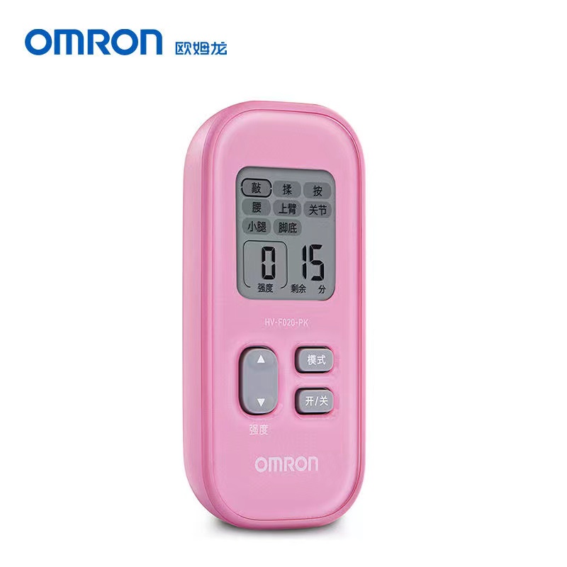 omron-อุปกรณ์บําบัดด้วยความถี่ต่ํา-สีชมพู-omron-hv-f020-pk-japan
