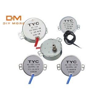 Diymore Tyc-50 Ac 12V/110V/220V มอเตอร์ซิงโครโนวัส 2.5/3/5/6RPM สําหรับไมโครเวฟ